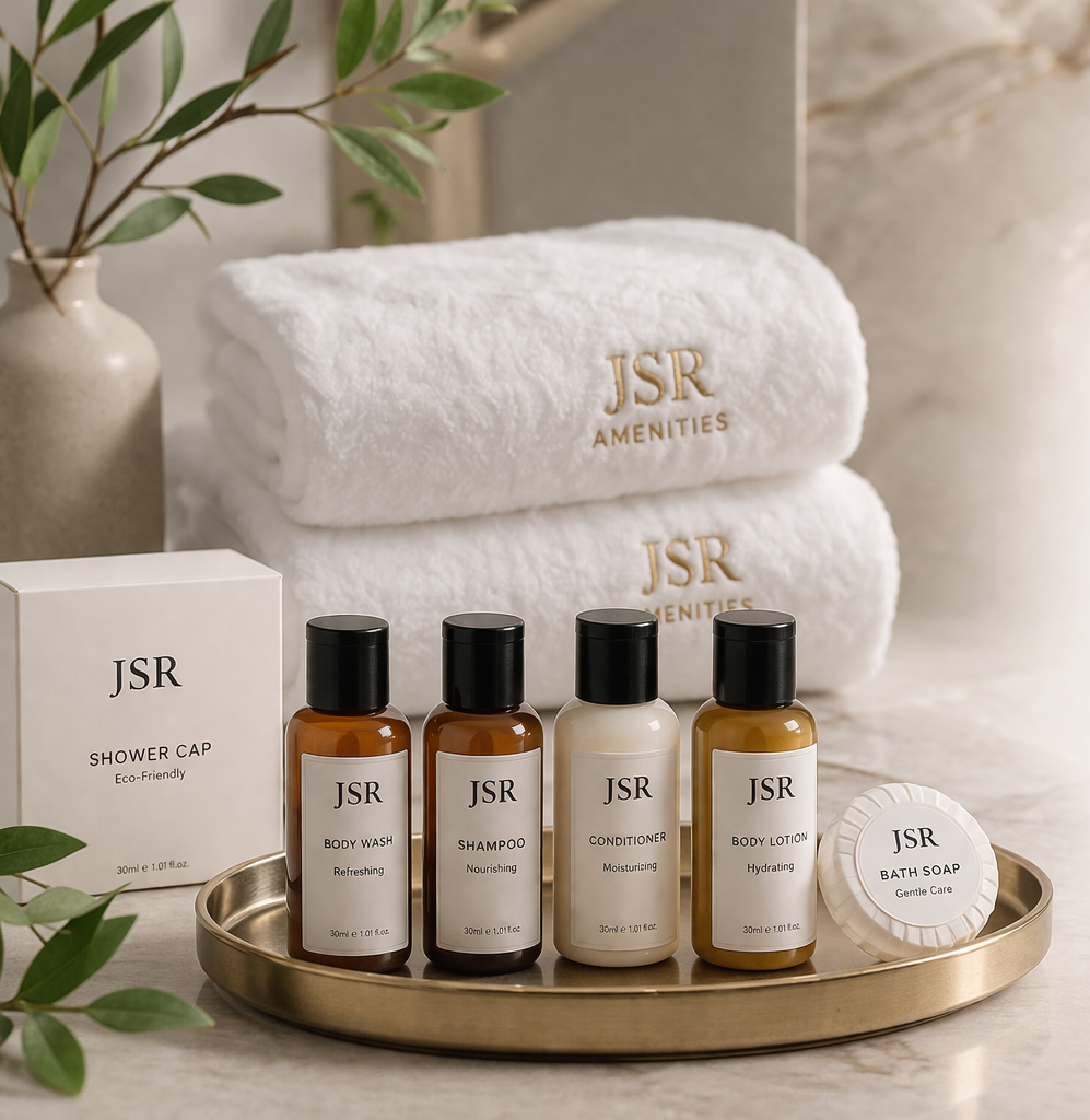 Premium hotel bathroom amenities