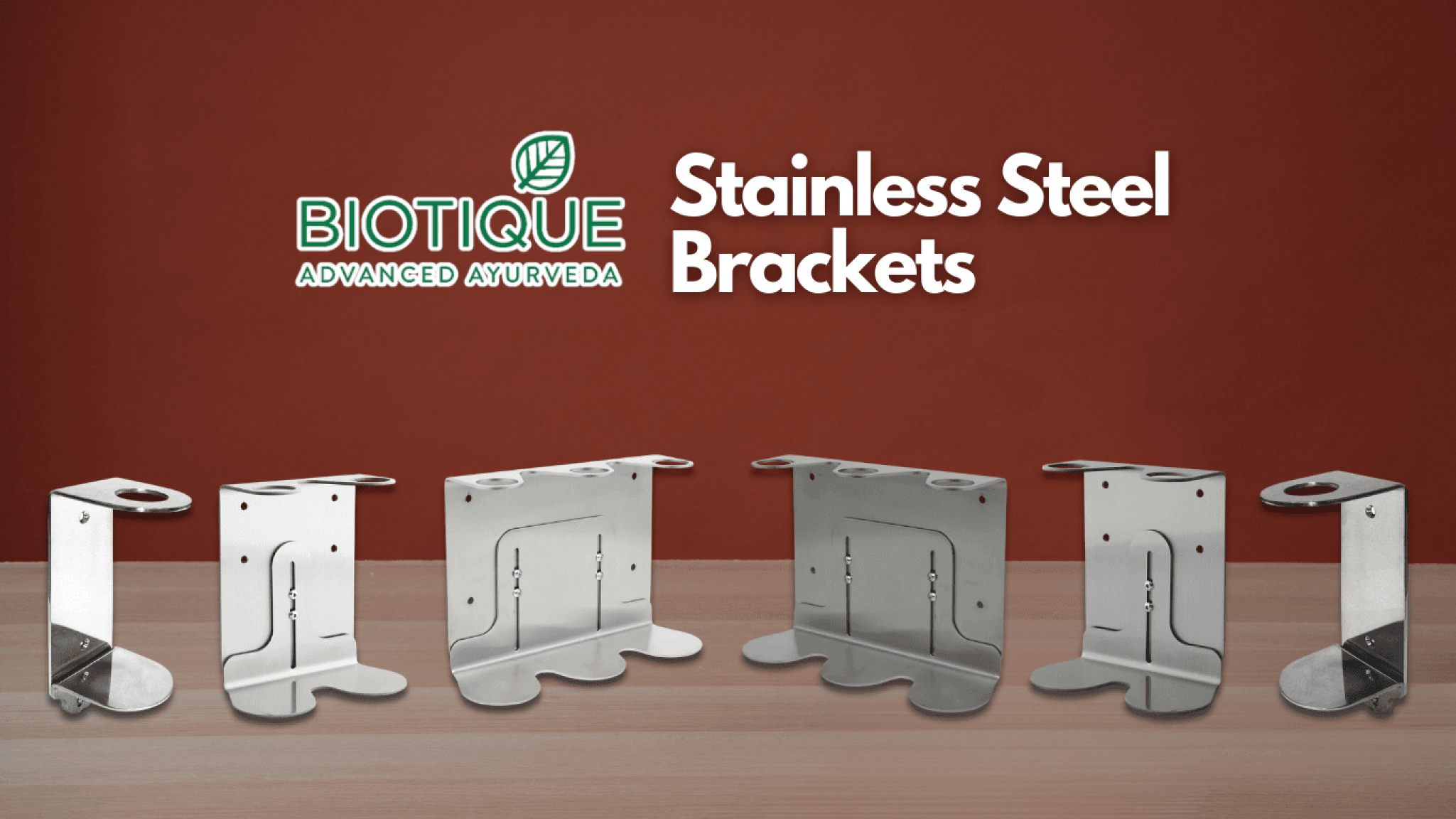 Biotique Bracket Stands – Durable and stylish holders for Biotique toiletries.