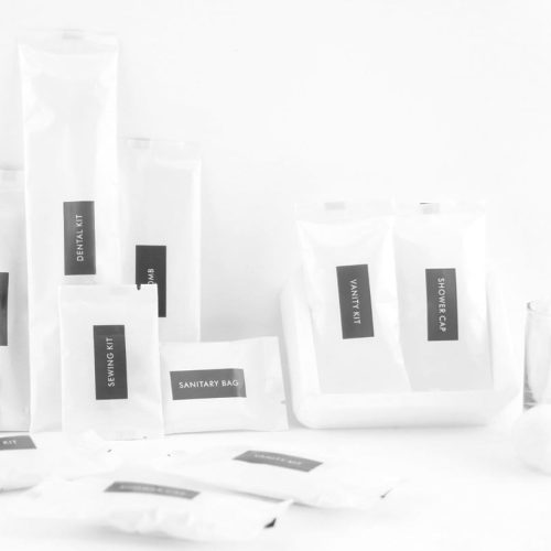 Our_Collection_Guest_Room_Amenities_White_Black_Pillow_Pack Guest Room Amenities White Black Pillow Pack – premium packaging for hotel toiletries and essentials, perfect for luxury hospitality.