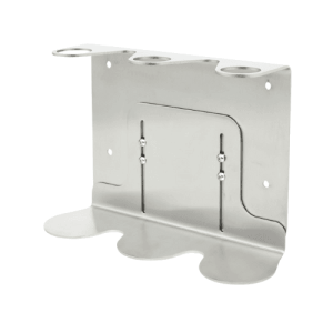 Stainless Steel Stand for 3 Bottles – Durable, rust-resistant wall-mounted holder for toiletries.